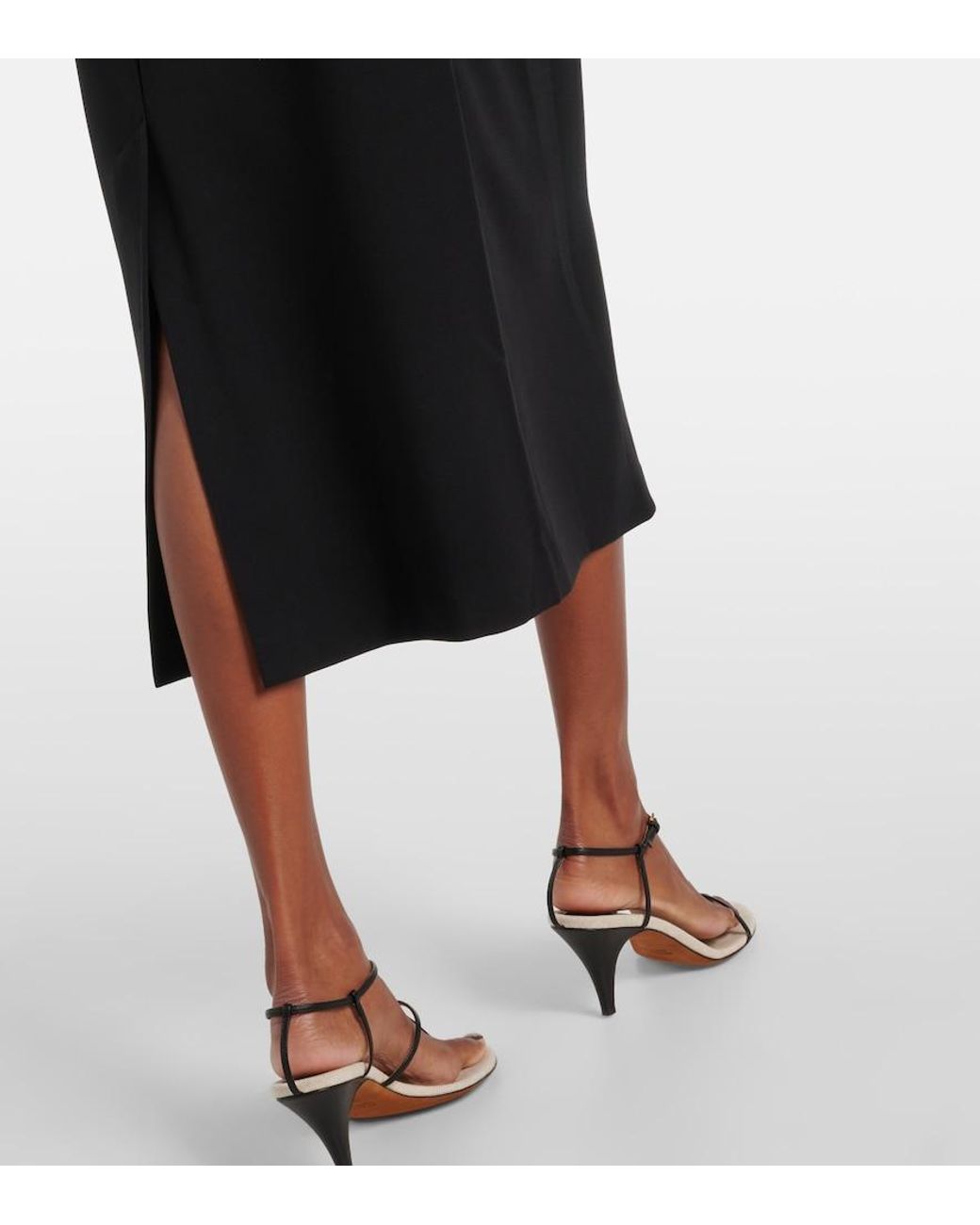 Vince Blue Strapless Midi Dress