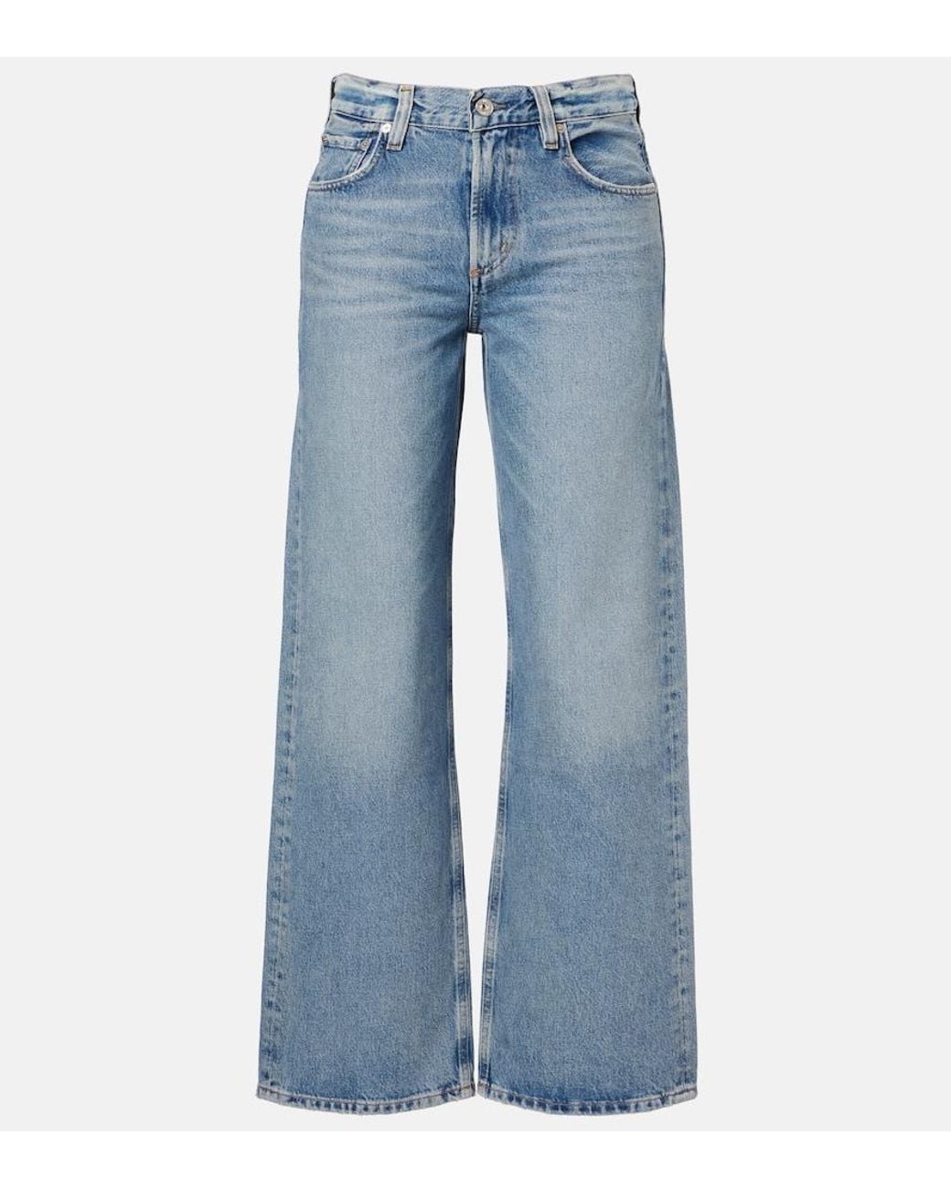 Citizens of Humanity Blue Lindz Low-Rise Straight Jeans