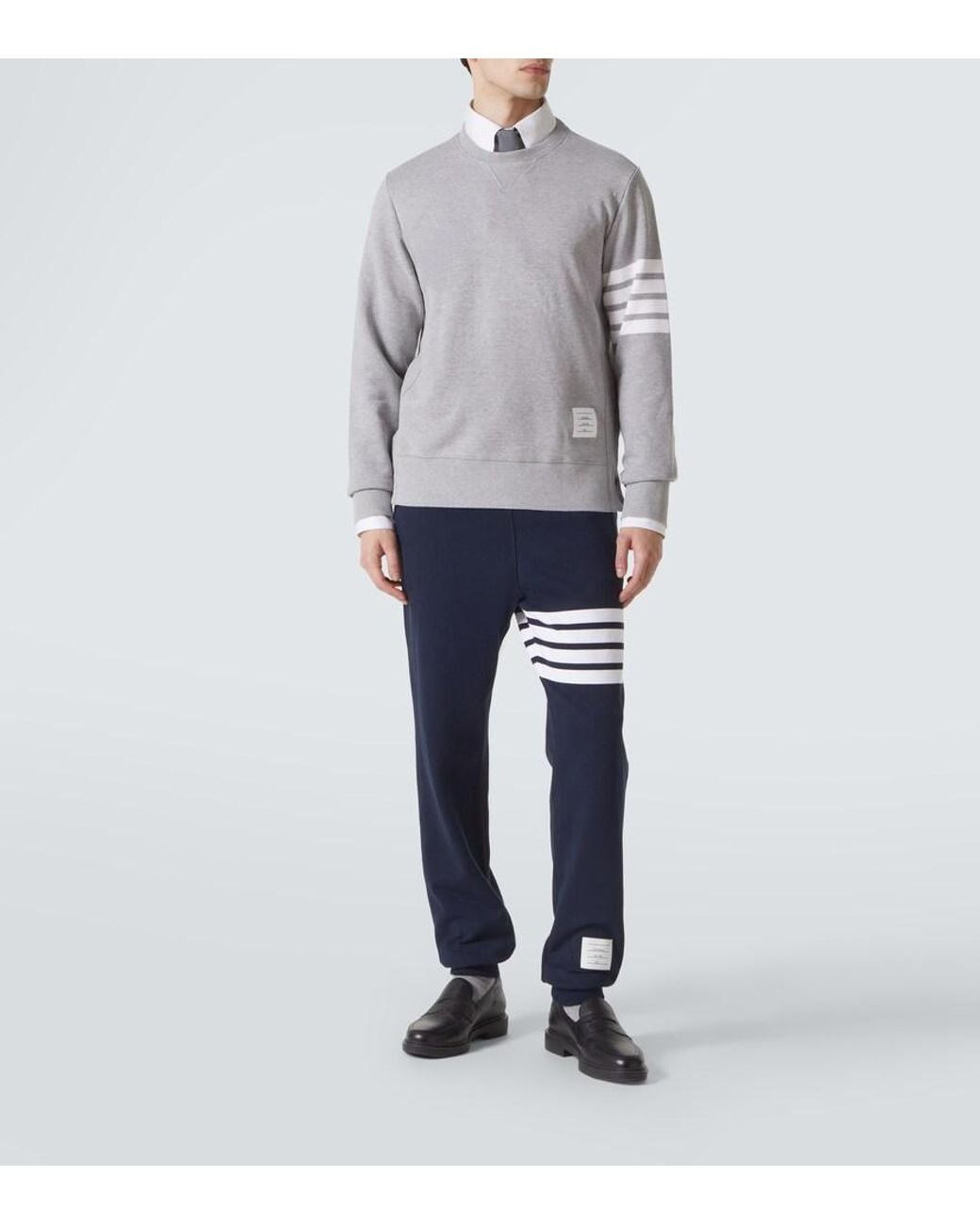 Thom Browne Gray 4-bar Cotton Sweatshirt for men