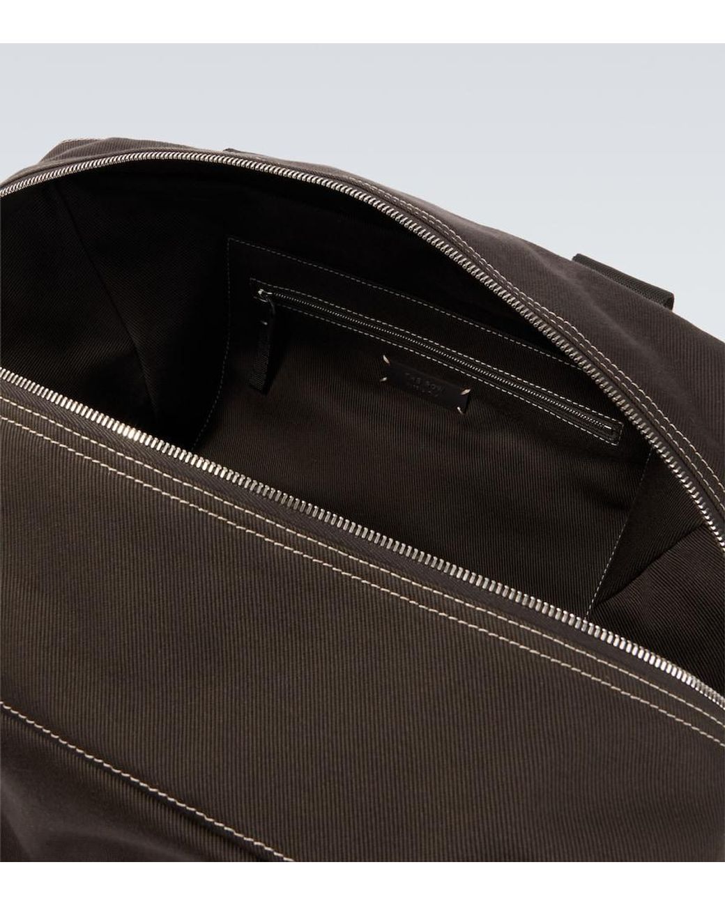 The Row Black Sisal Canvas Duffel Bag for men