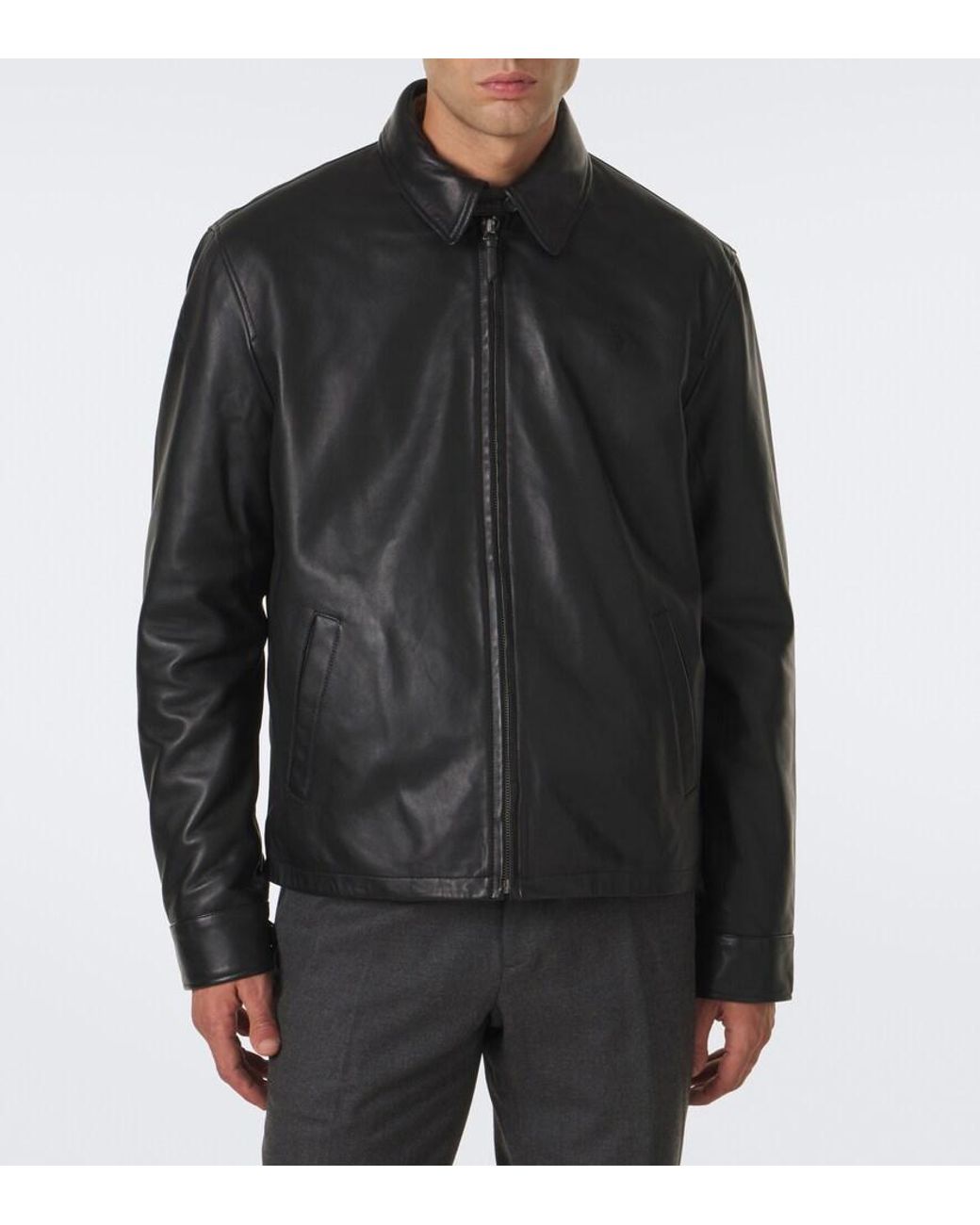 Polo Ralph Lauren Black Bayville Leather Jacket for men