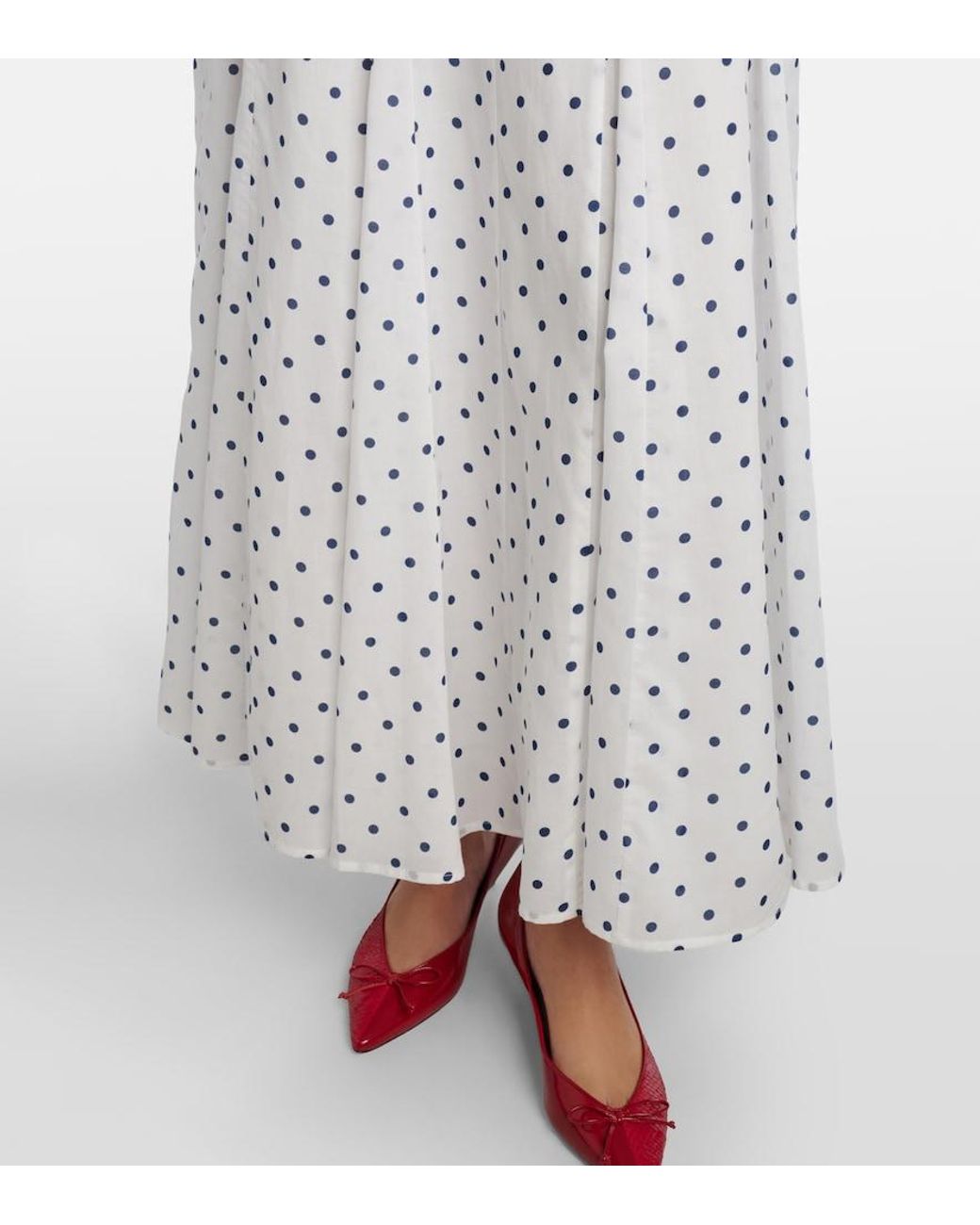 Posse White Paloma Polka-Dot Maxi Dress