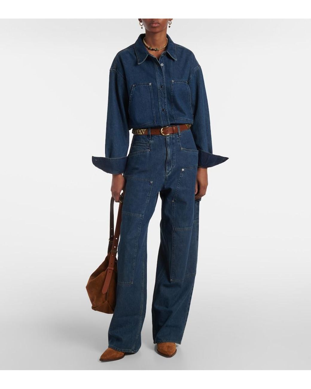 Isabel Marant Blue Ophra Straight Jeans