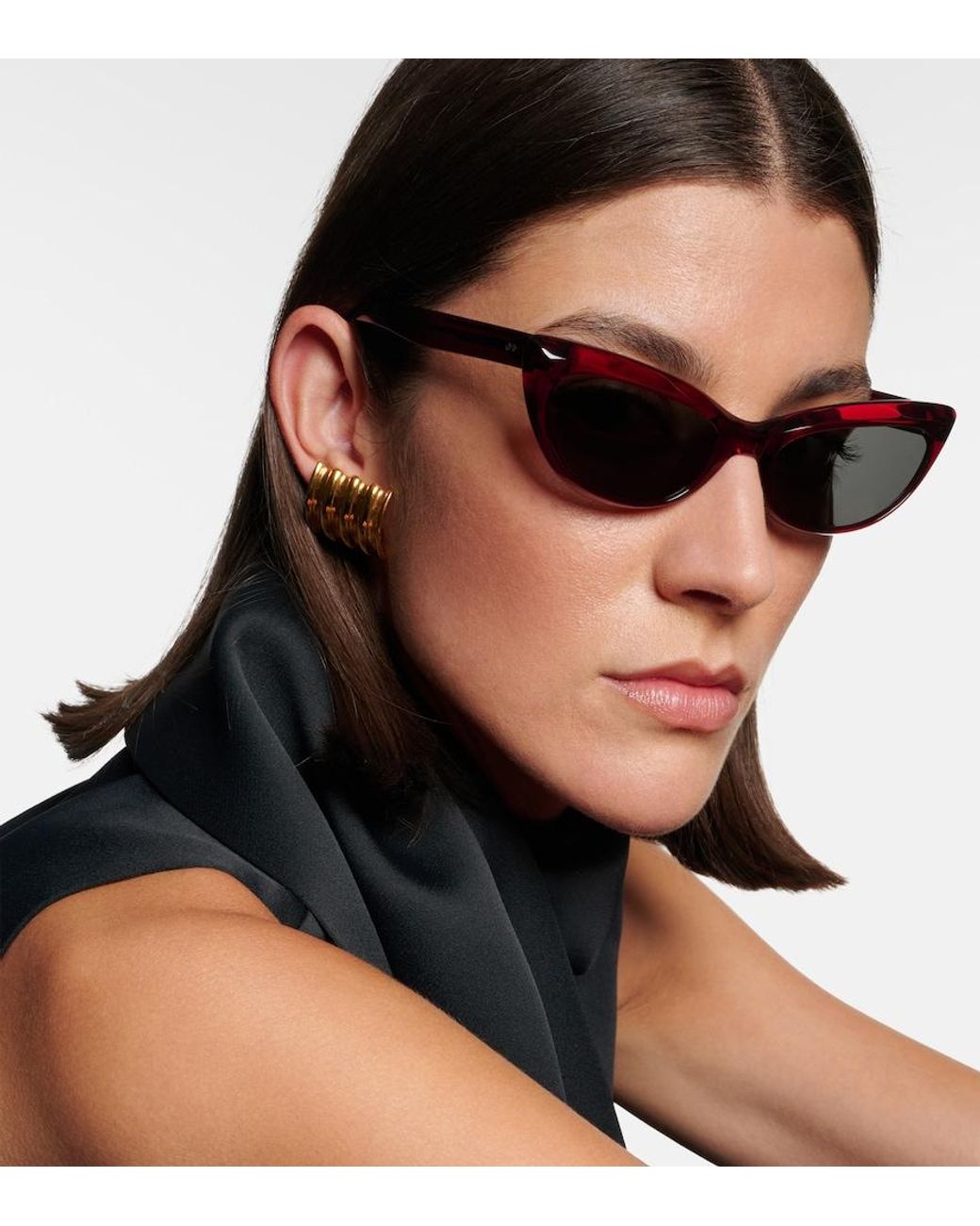 Khaite Red X Oliver Peoples 1963C Cat-Eye Sunglasses