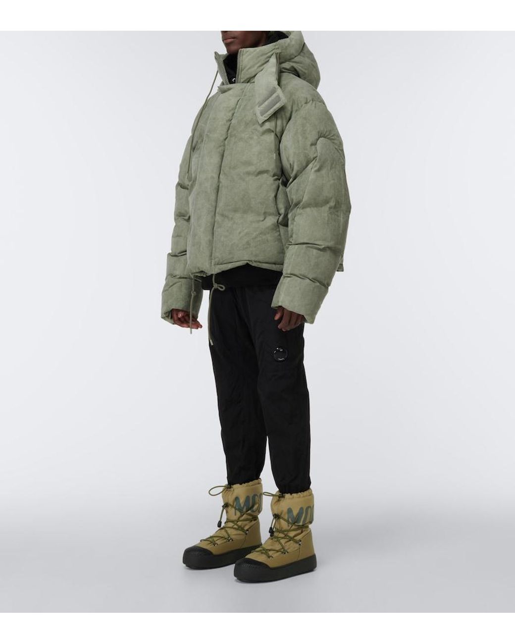 Moon Boot Green Logo Snow Boots for men