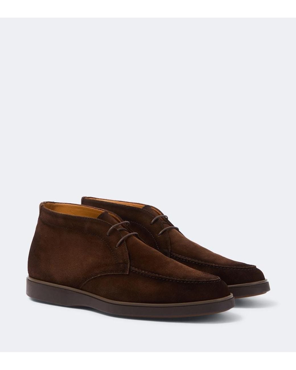Magnanni Shoes Brown Lello Suede Desert Boots for men