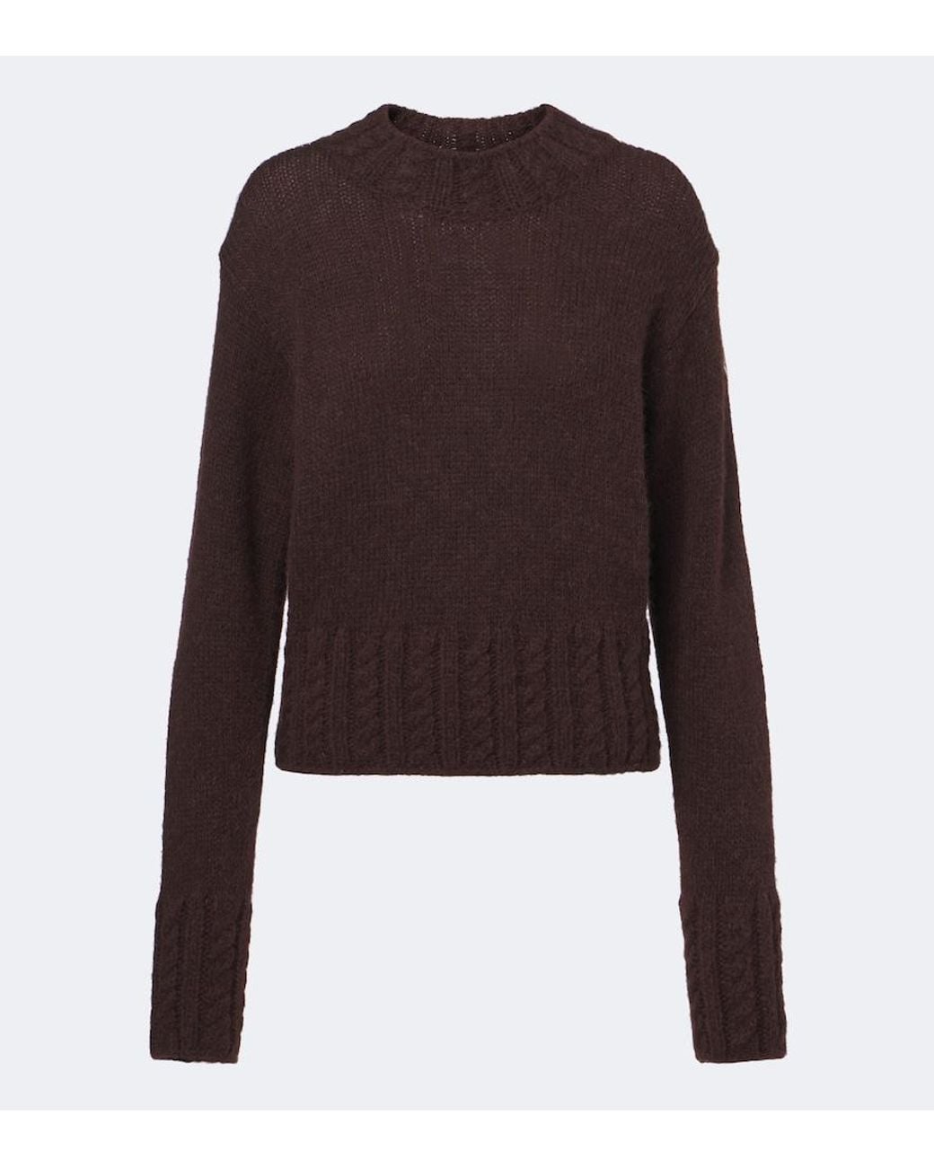 Moncler Brown Alpaca And Wool-Blend Sweater
