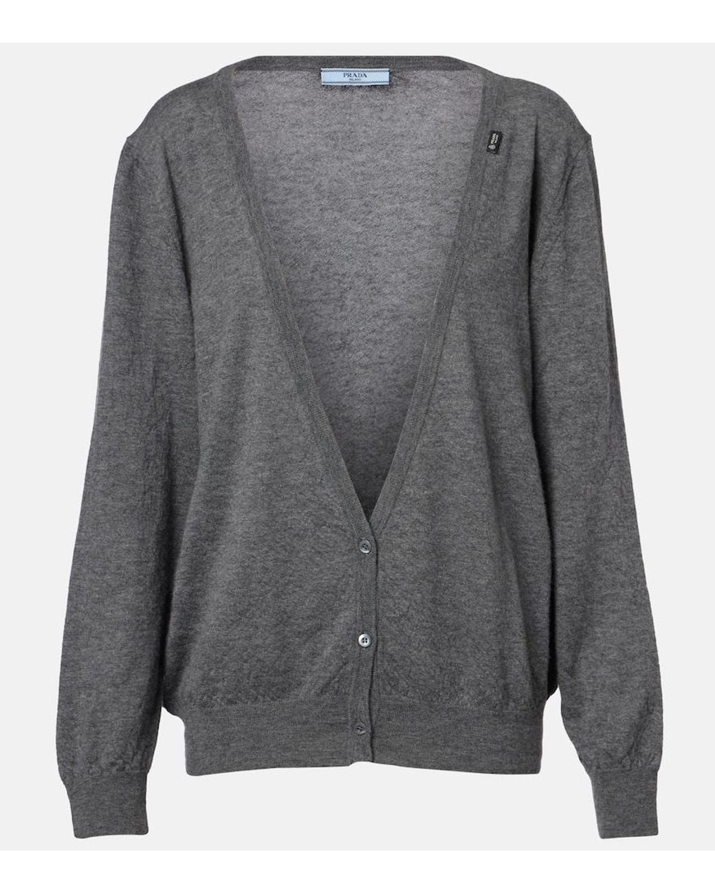 Prada Gray Cashmere Cardigan