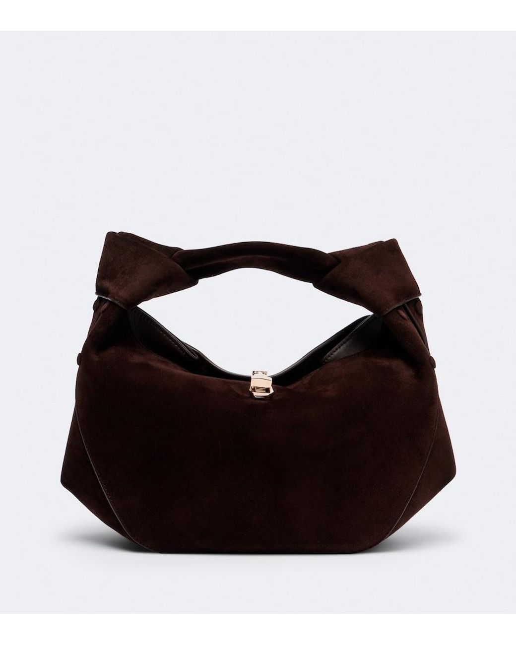 Gabriela Hearst Black Antonia Mini Suede Top Handle Bag