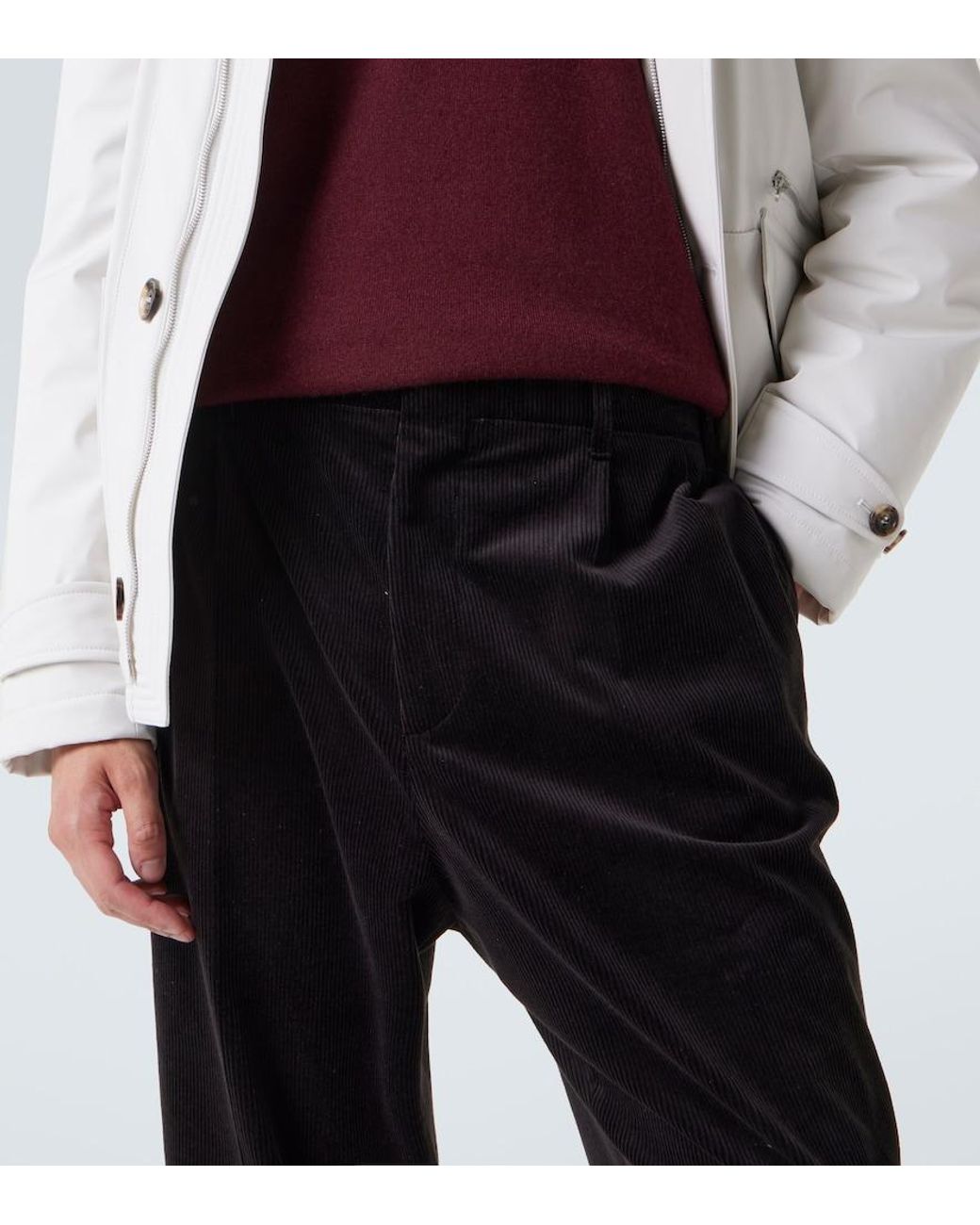 Pantaloni Regular di Brunello Cucinelli in Black da Uomo