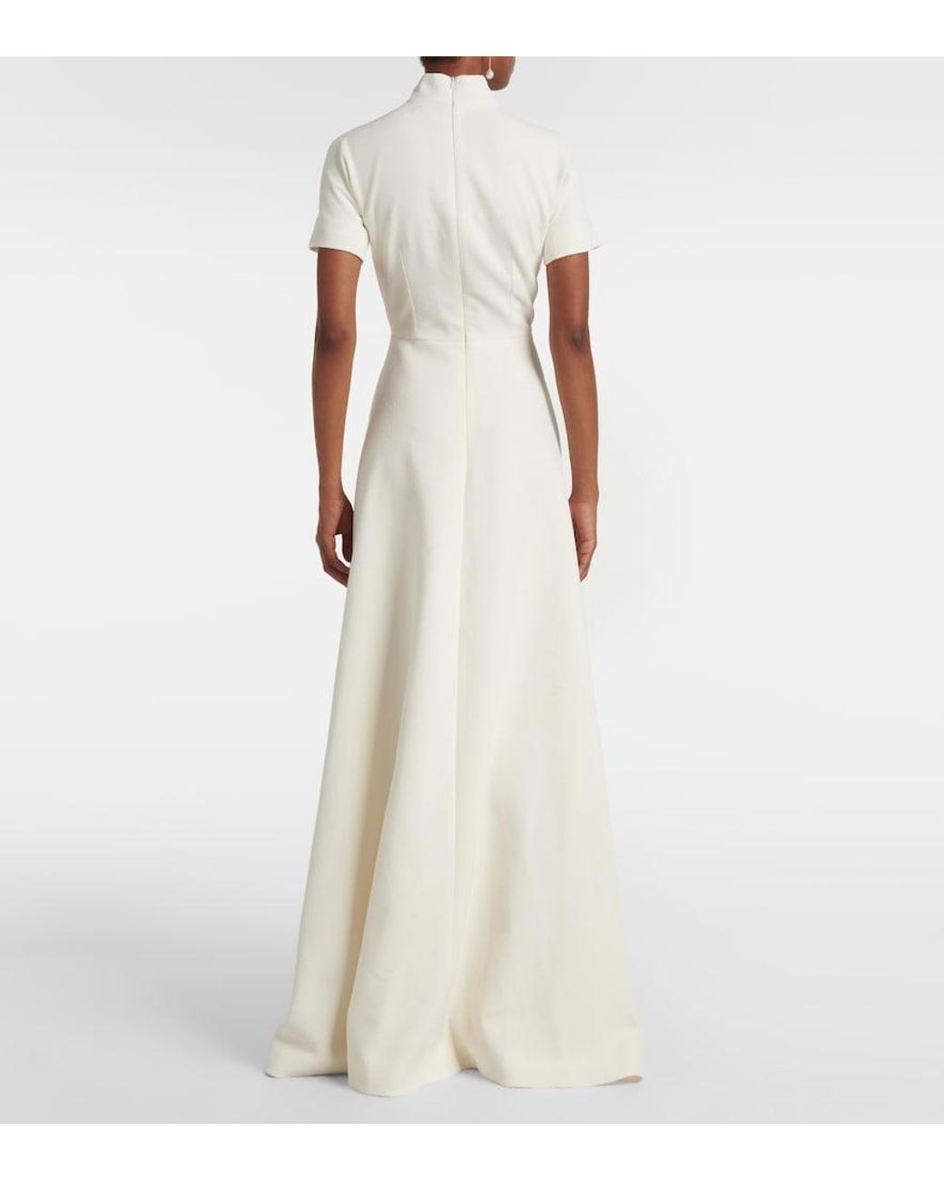 Emilia Wickstead White Malinda High-Neck Gown