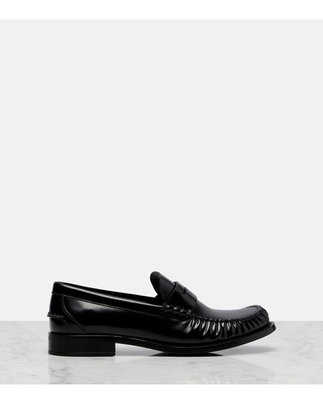 Open-Toe Loafers di Prada in Black