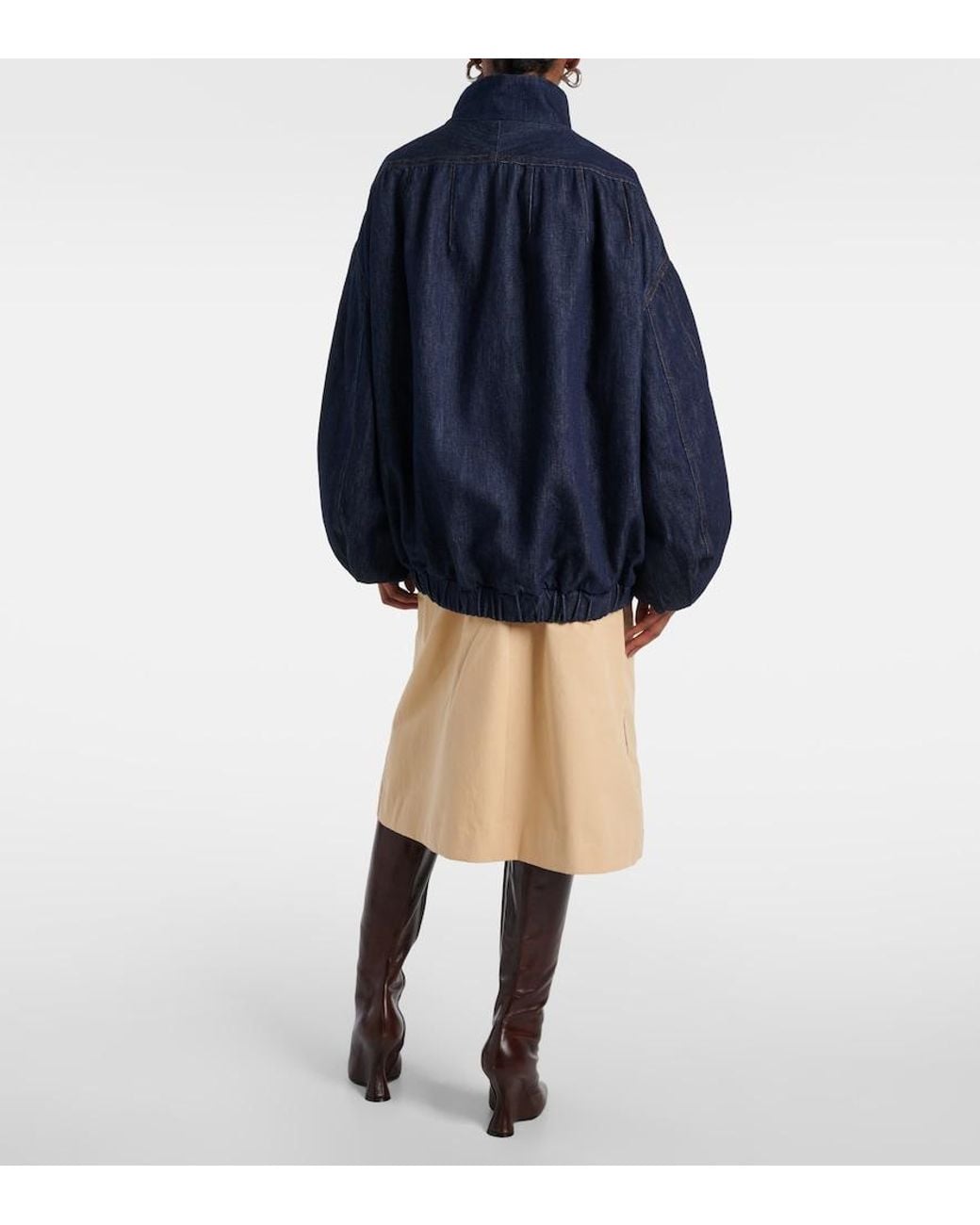 Dries Van Noten Blue Oversized Denim Jacket