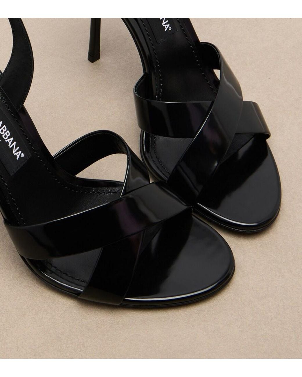 Dolce & Gabbana Black Leather Sandals