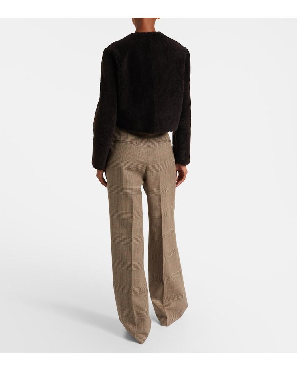 Dorothee Schumacher Black Soft Touch Cropped Reversible Leather Jacket