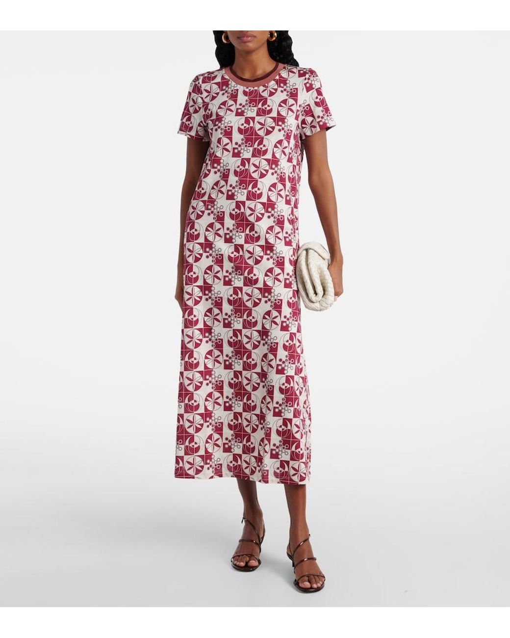 LaDoubleJ Red Eclipse Cotton Maxi Dress