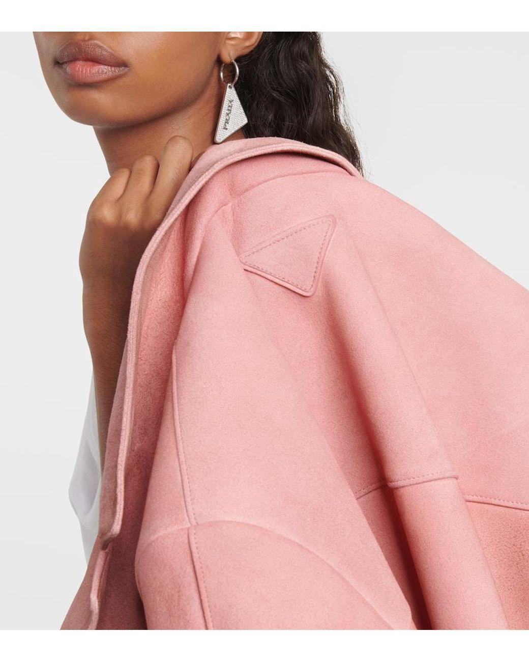 Prada Pink Suede Single-Breasted Jacket