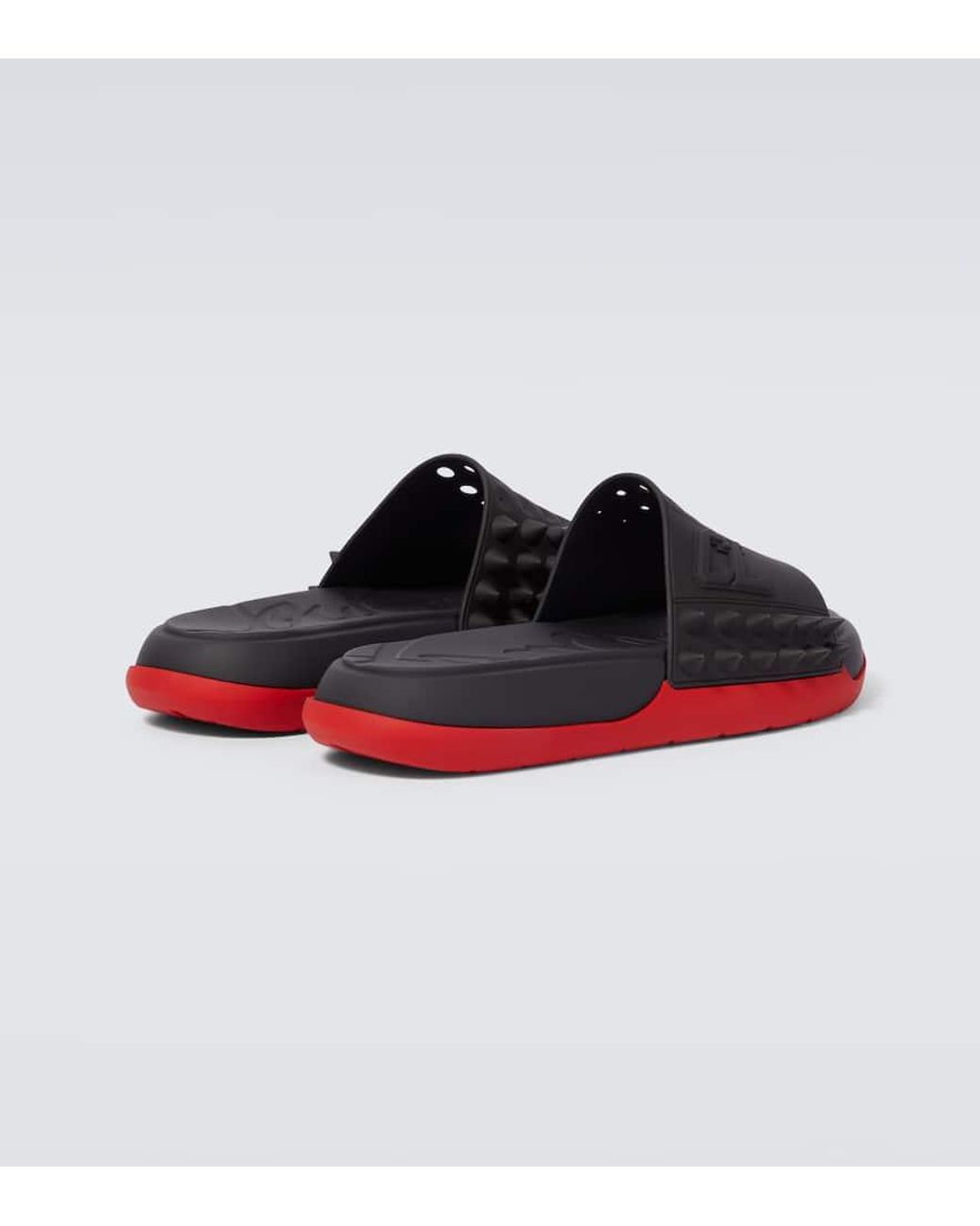 送関込■Christian Louboutin■Take It Easy spiked スライド Take It Easy spiked slides in brown - Christian Louboutin