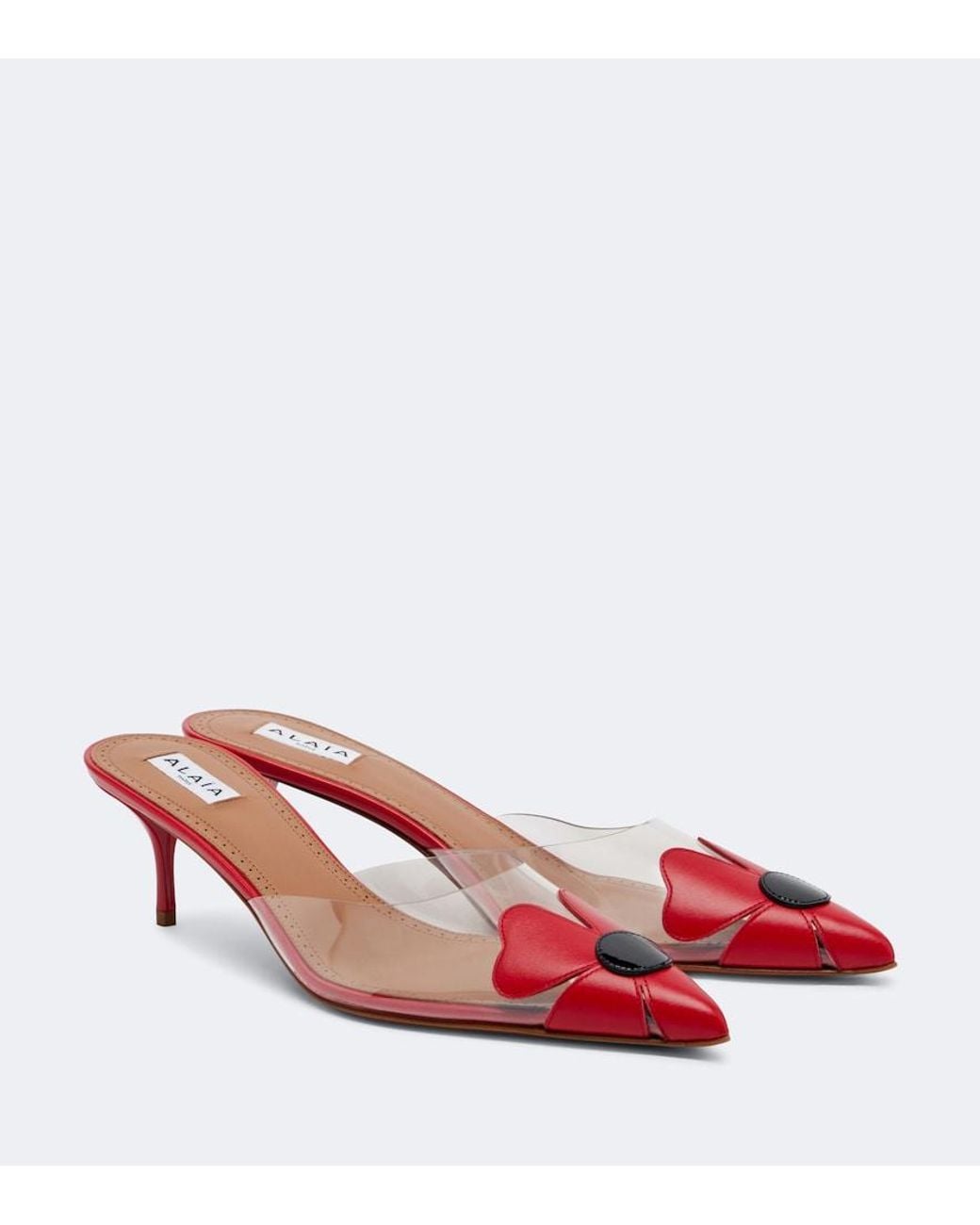 Alaïa Red Bloom Mules