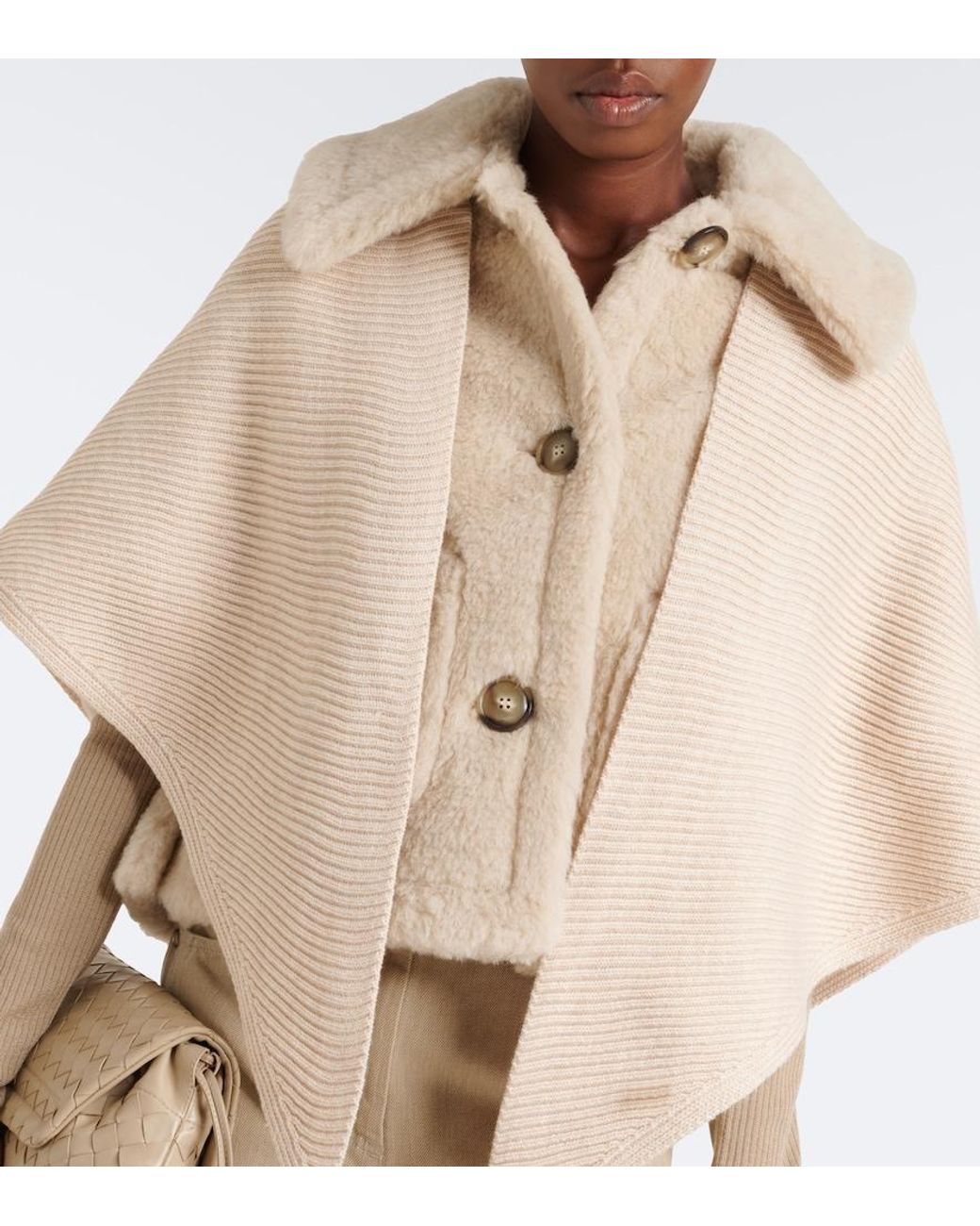 Max Mara Natural Virgin Wool Shawl