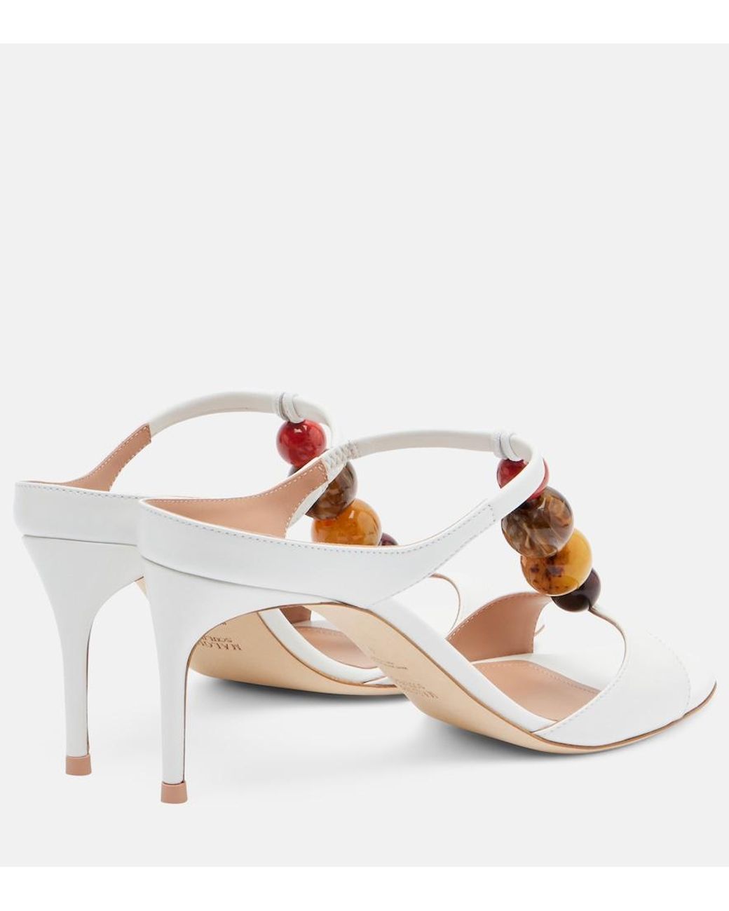 Malone Souliers Brown Lena Embellished Leather Mules