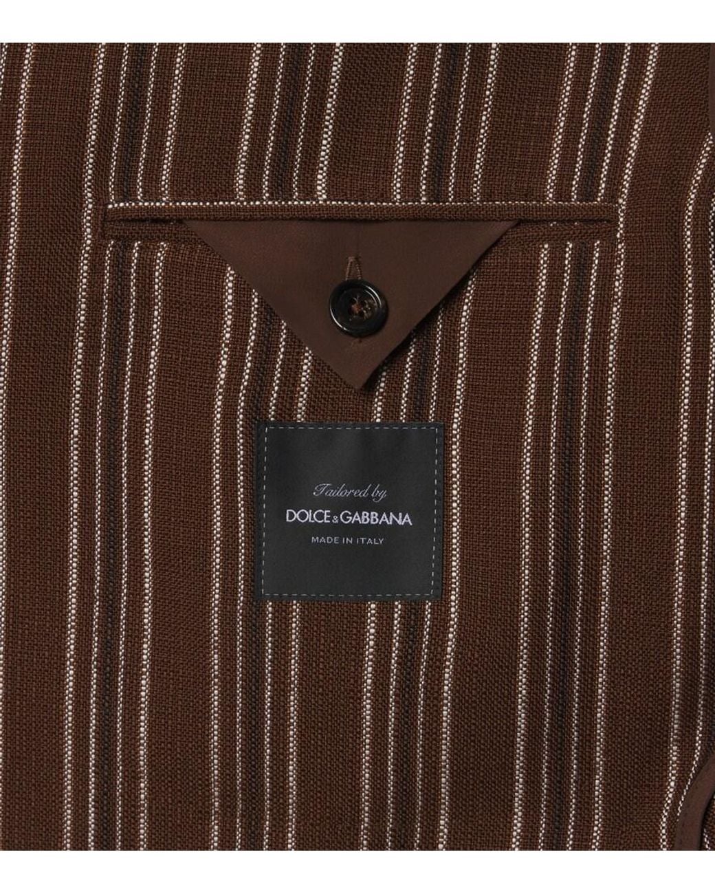 Dolce & Gabbana Brown Striped Blazer for men
