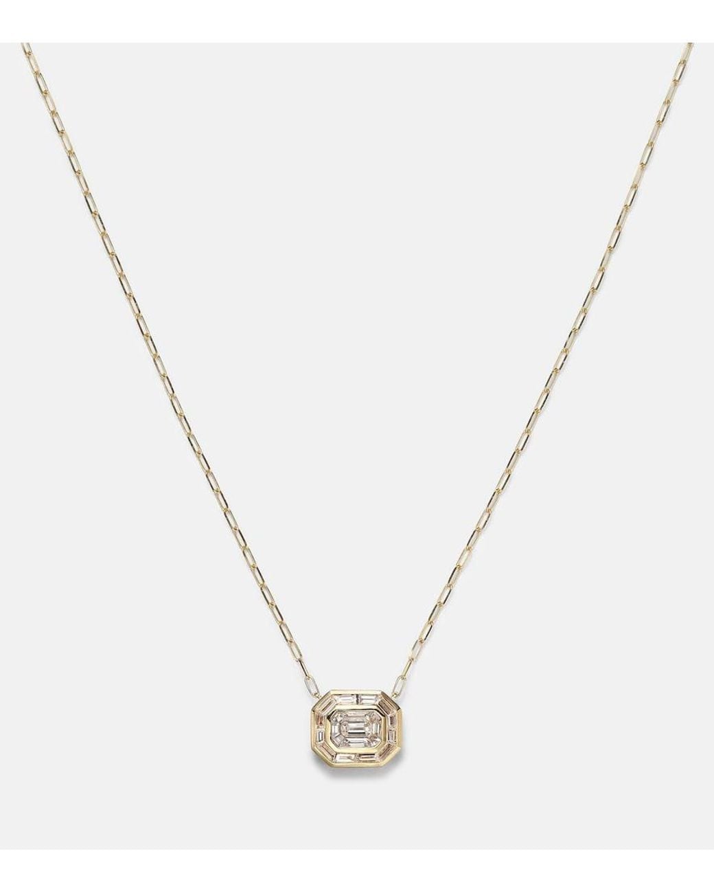SHAY White Illusion 18Kt Pendant Necklace With Diamonds