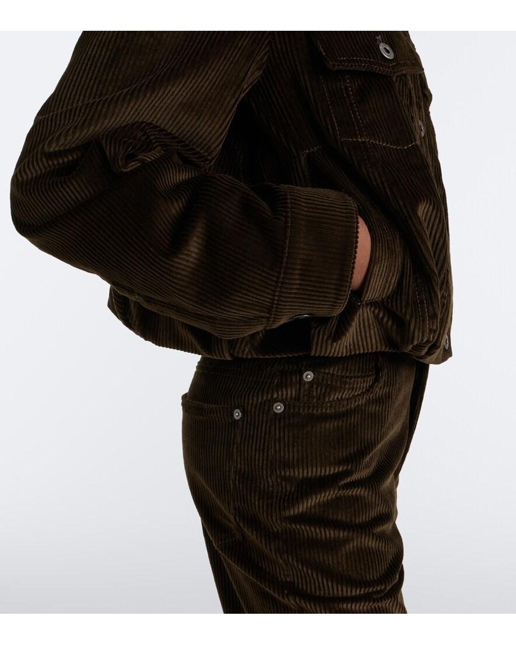 Chaqueta De Pana De Algodon Loewe de color Black