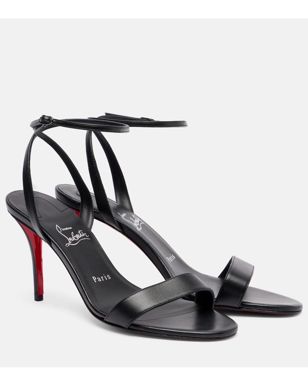 Christian Louboutin Black Miss Z Sandal 80 Leather Sandals