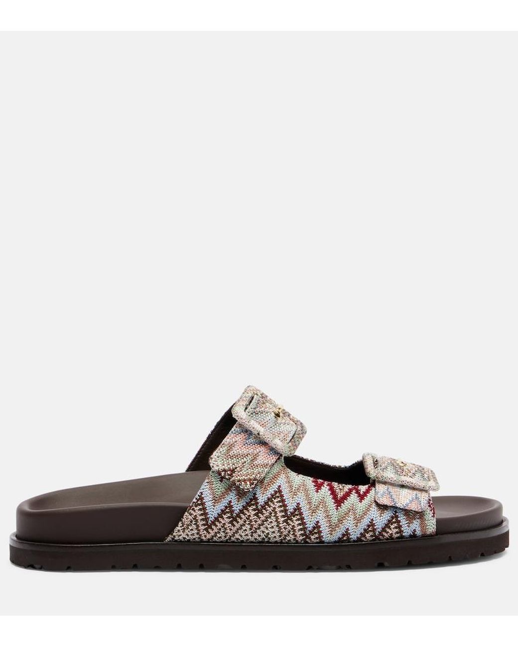 Missoni Black Clea Zigzag Sandals