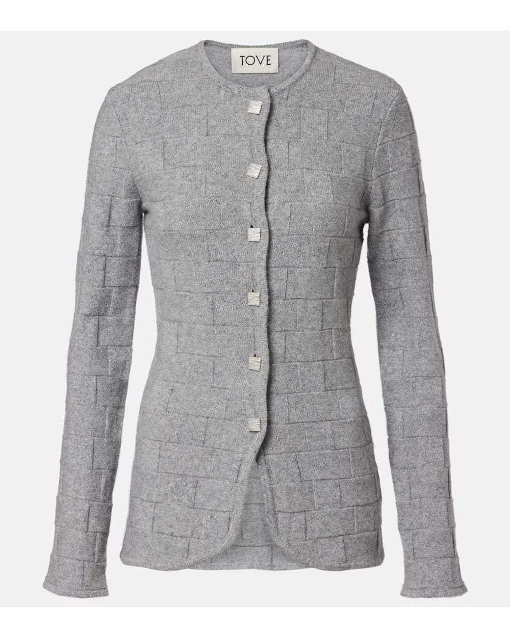 TOVE Gray Uma Cashmere Cardigan