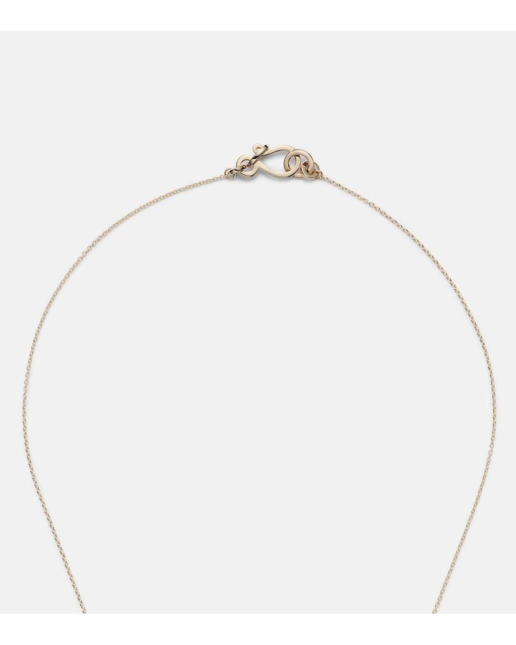 Sophie Bille Brahe White Perle Poire Simple 14Kt Necklace With Freshwater Pearls