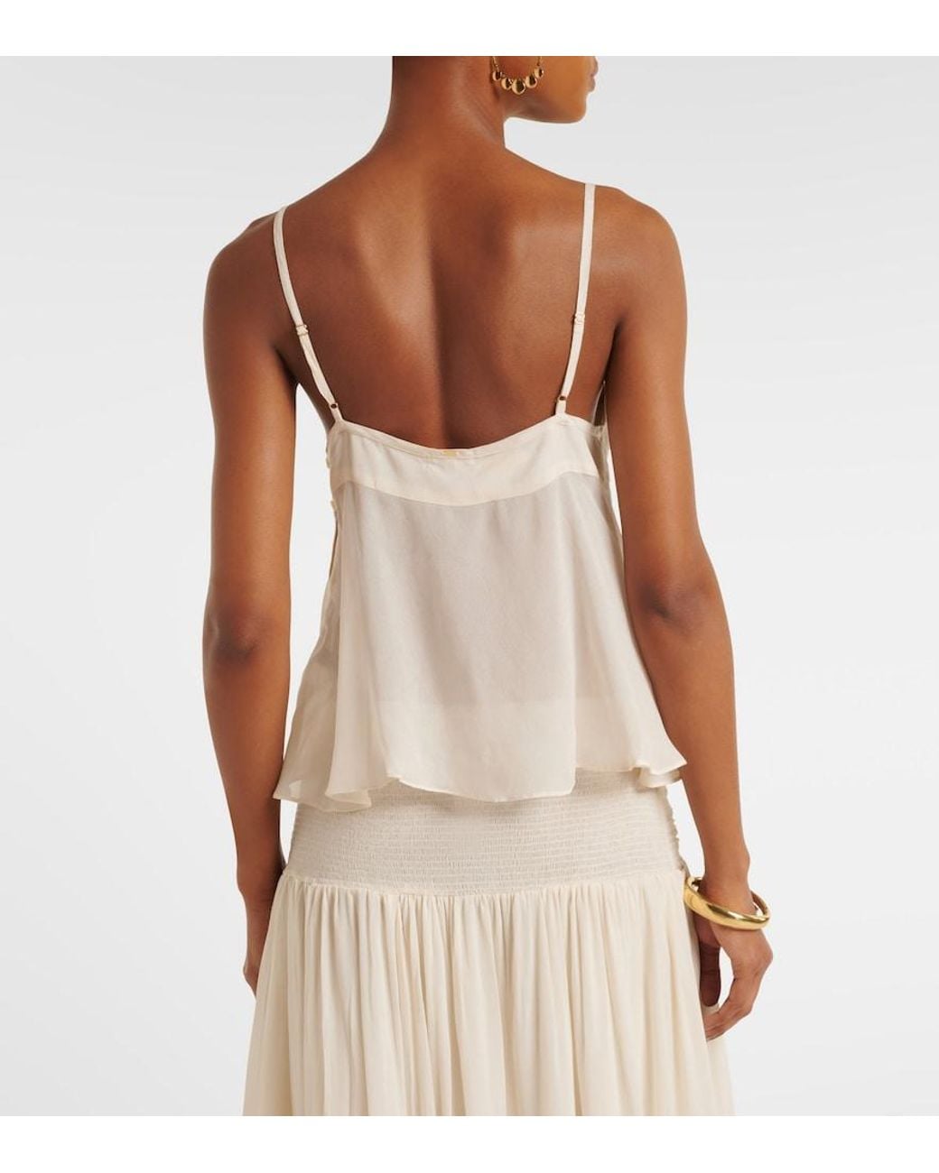 Poupette Natural Camille Ruffled Camisole