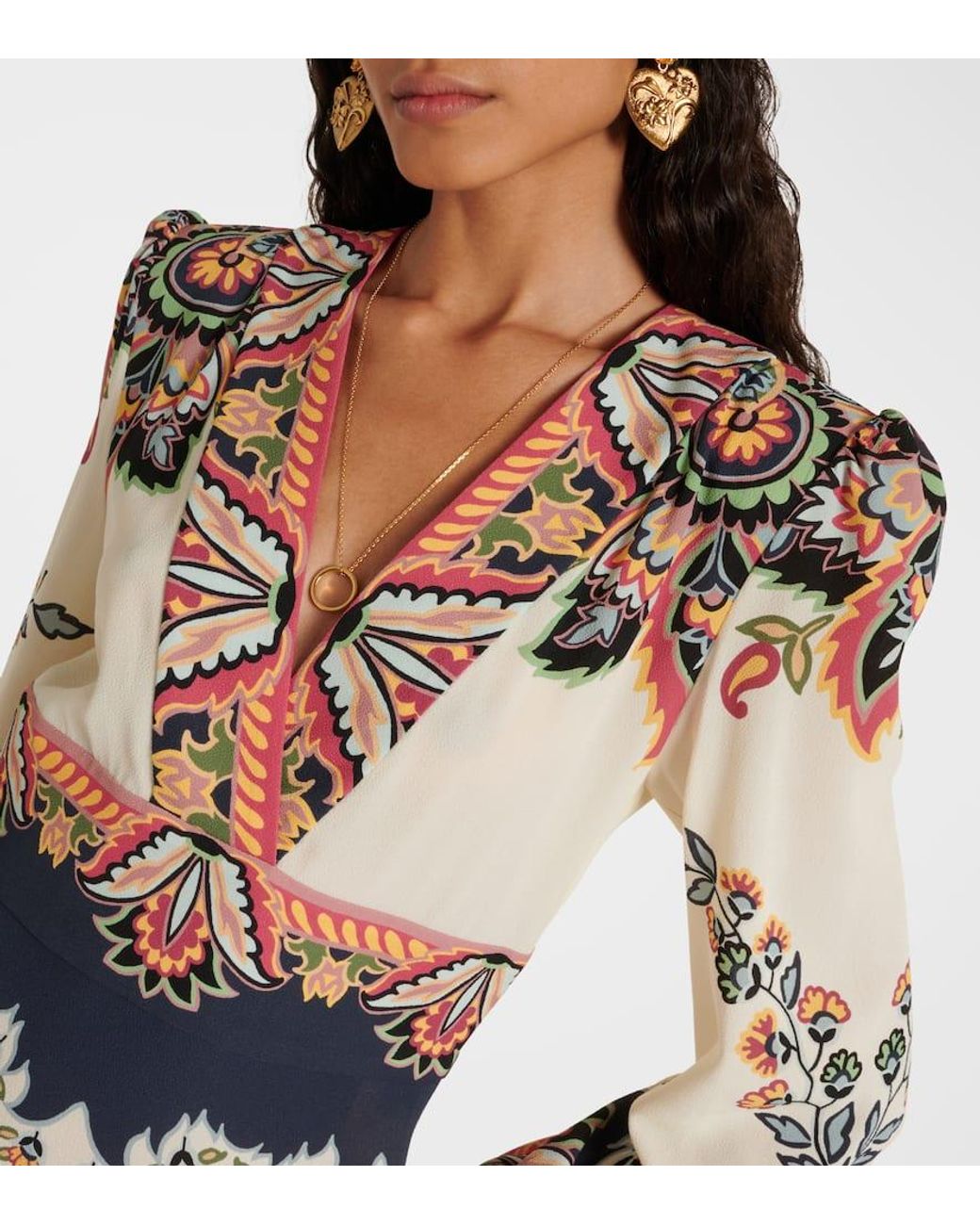 Etro Paisley Maxi Dress in Natural | Lyst Canada