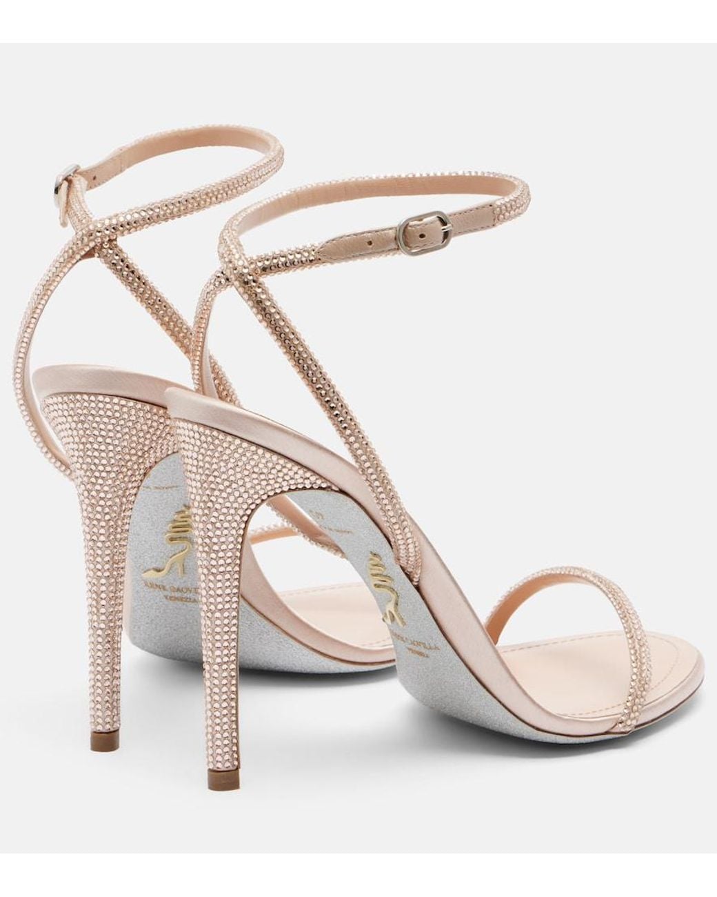 Rene Caovilla Metallic Ellabrita Embellished Sandals