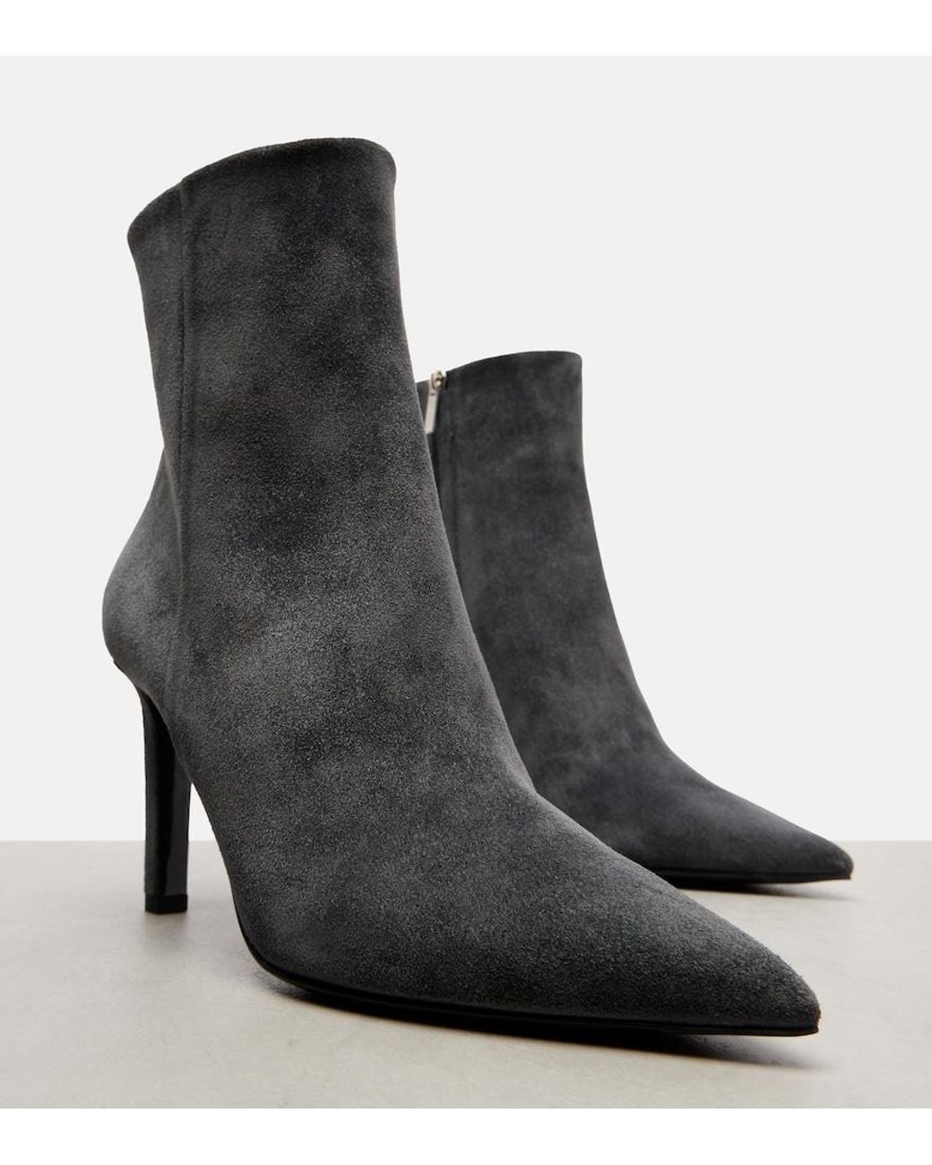 Jimmy Choo Black Frankie 85 Suede Ankle Boots