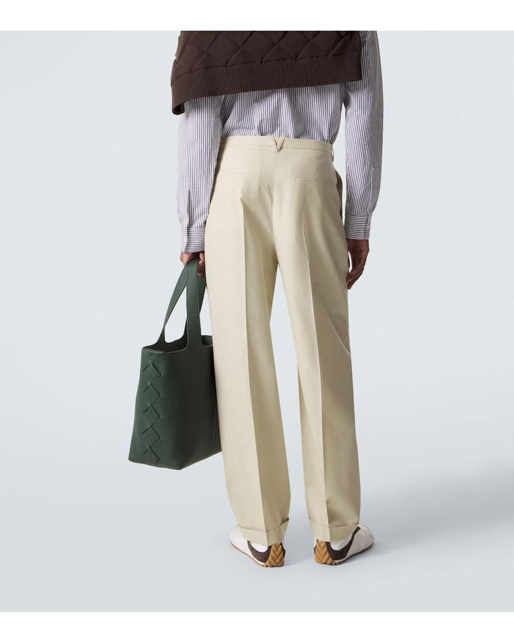 Bottega Veneta Green Diago Intreccio Leather Tote Bag for men