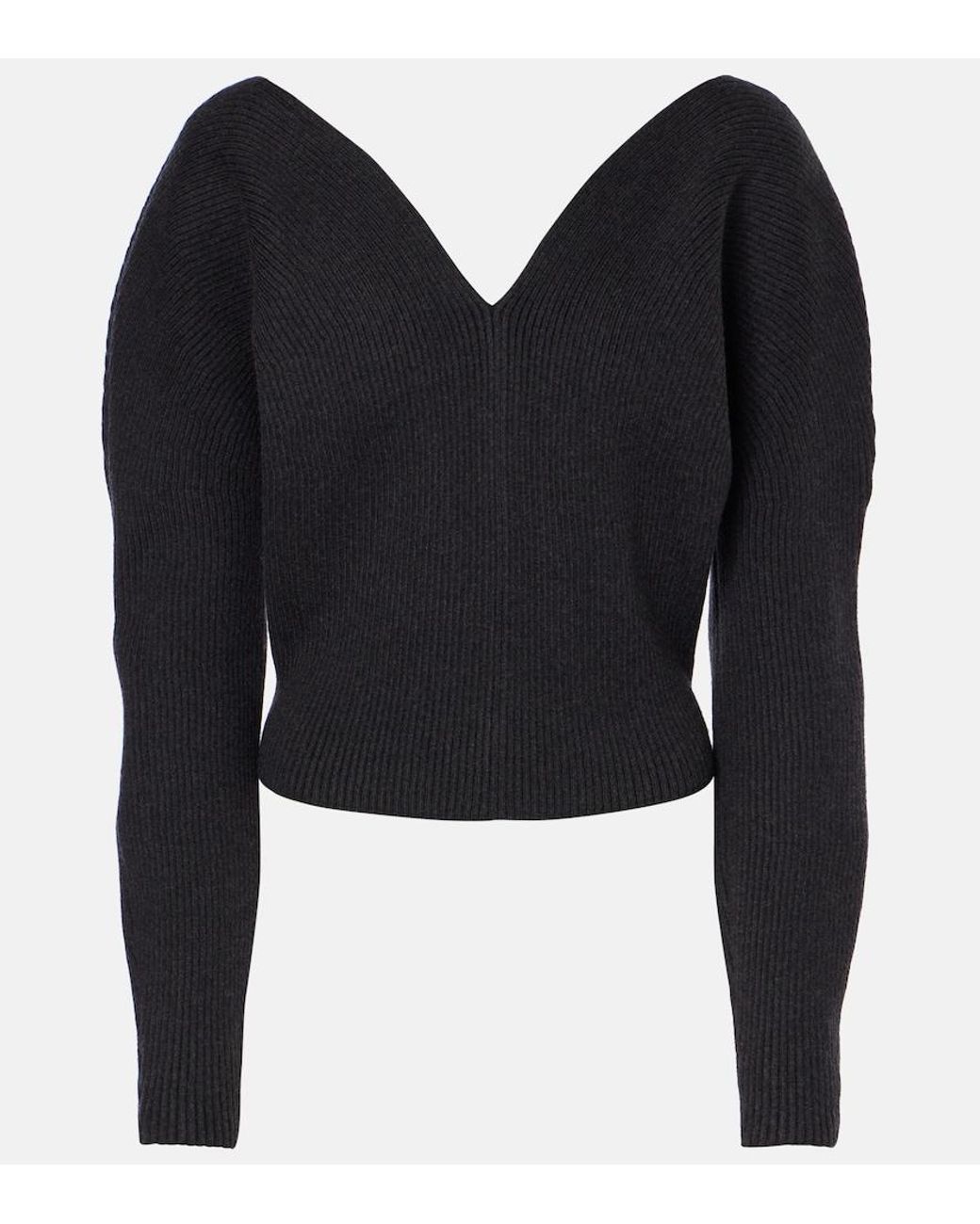 Alaïa Blue Heart Wool-Blend Sweater