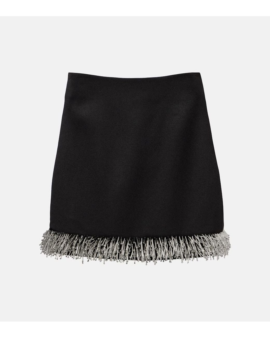 Jonathan Simkhai Black Dua Embellished Miniskirt