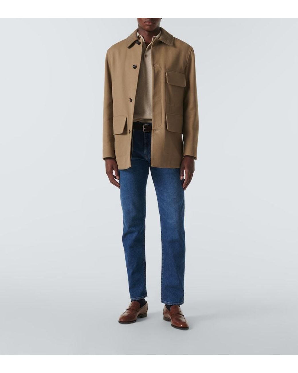 Loro Piana Blue Quarona Slim Jeans for men