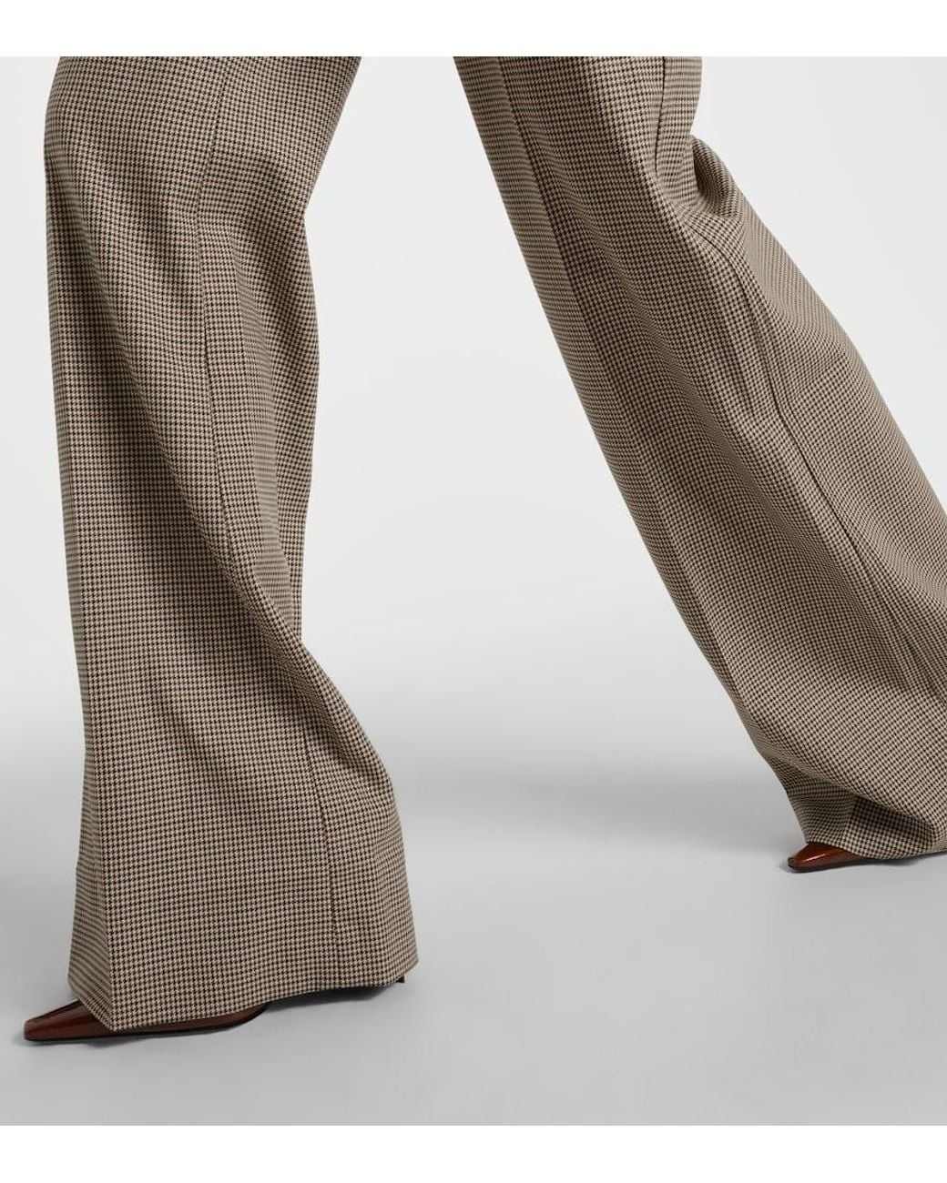 Nili Lotan Gray Christophe Virgin Wool Flared Pants