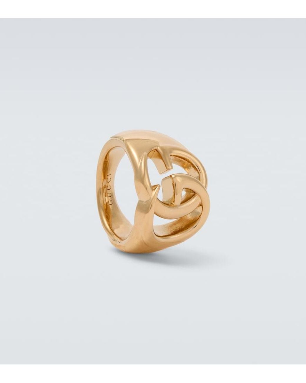 Gucci Metallic Gg Marmont Ring for men