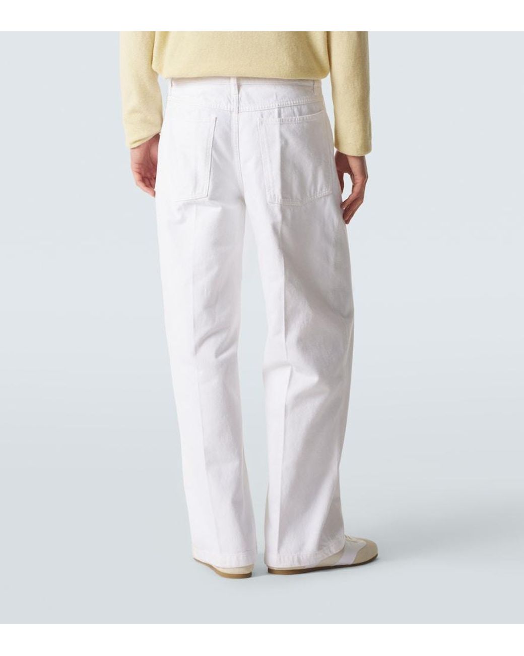 Lemaire White Wide-Leg Jeans for men