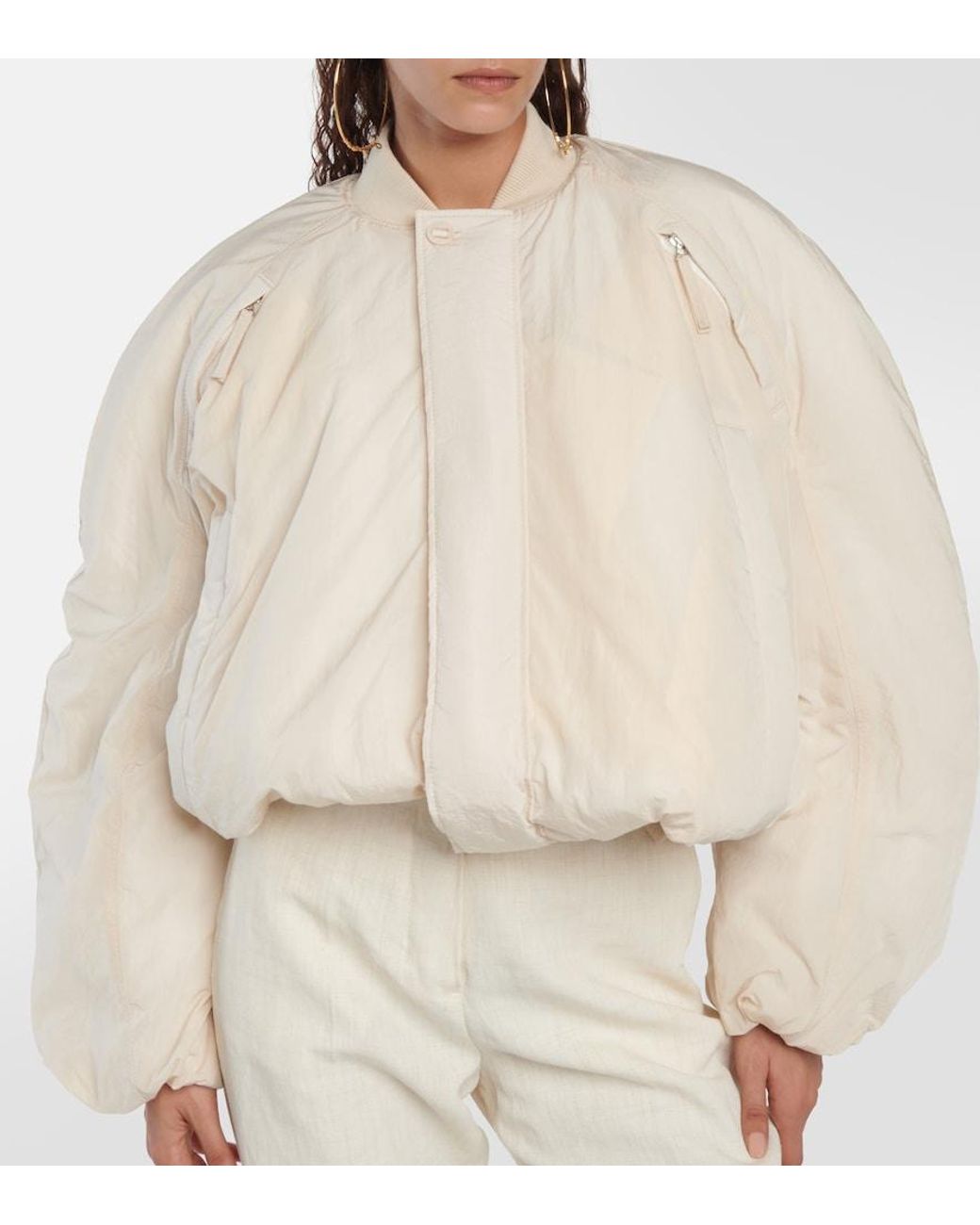 Jacquemus Natural Le Bomber Bahia Jacket