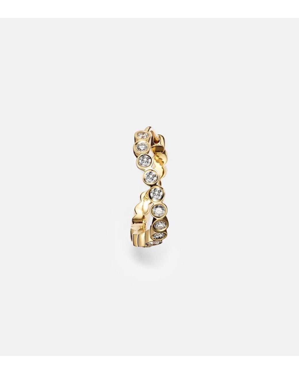 Sophie Bille Brahe Metallic Courant 18Kt Single Earring With Diamonds