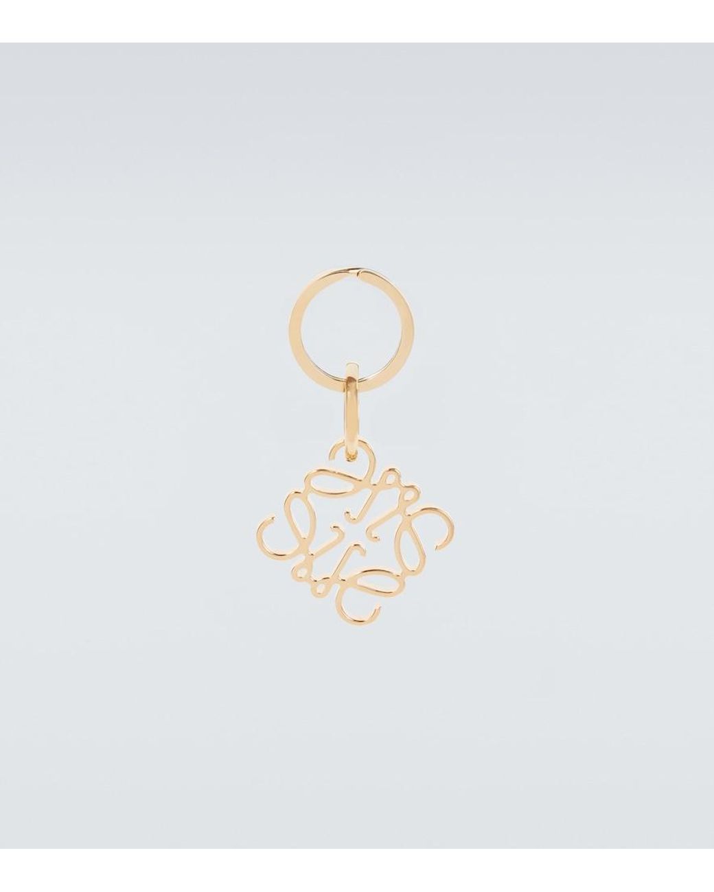 Loewe White Anagram Keychain for men