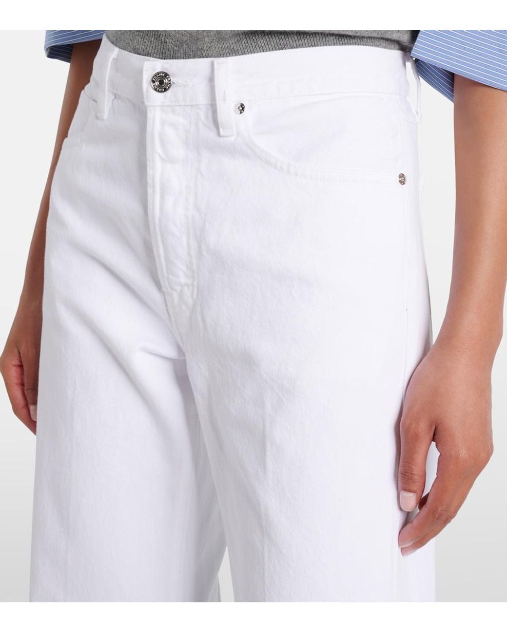 FRAME White The Lax Flared Jeans