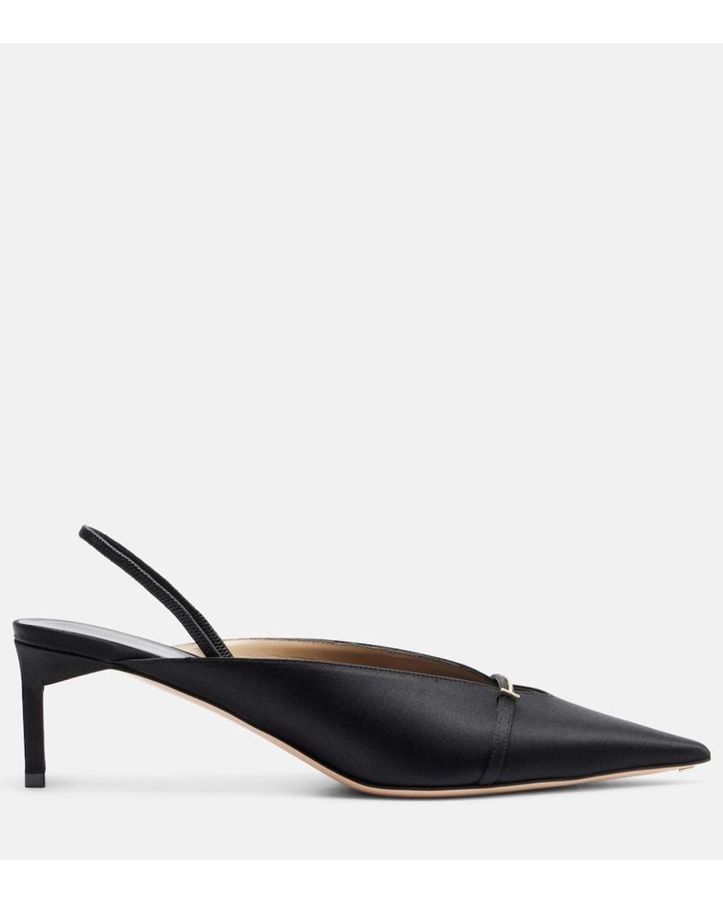 Tom Ford Black T Icon 55 Satin Slingback Pumps