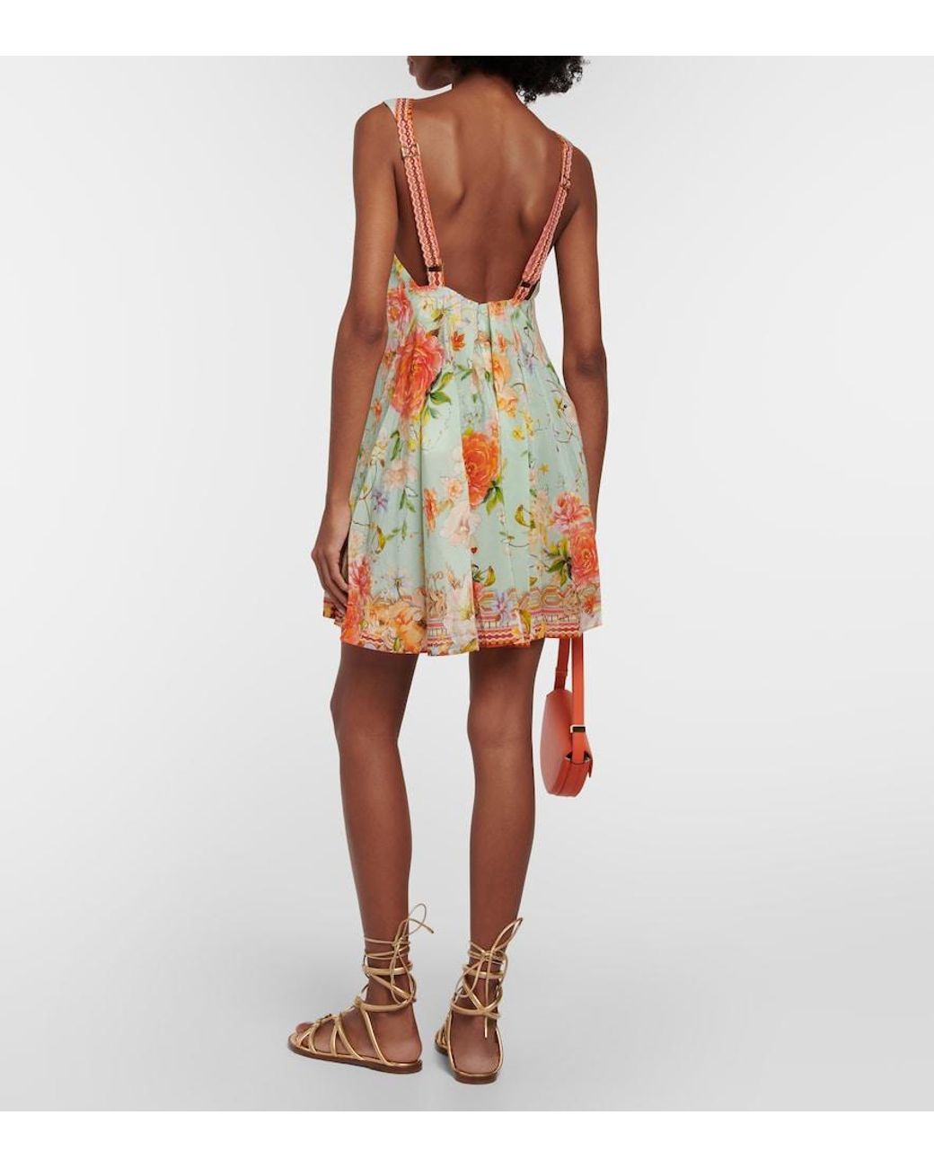 Camilla Multicolor Embellished Silk Minidress