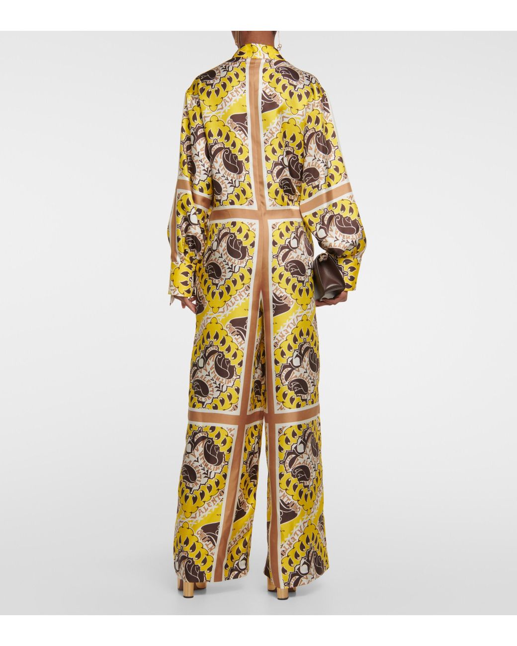 Valentino Manifesto Bandana Silk Twill Jumpsuit in Metallic | Lyst UK Valentino Manifesto Bandana Silk Twill Jumpsuit in Metallic | Lyst UK